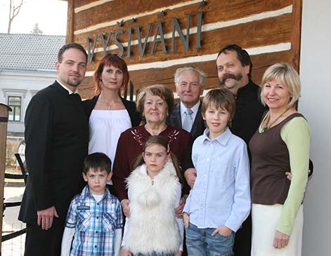 The whole family Velebný
